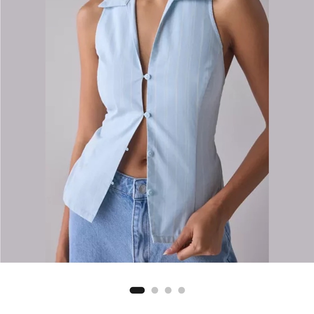 Urban Outfitters Sky Blue Sleeveless Blouse